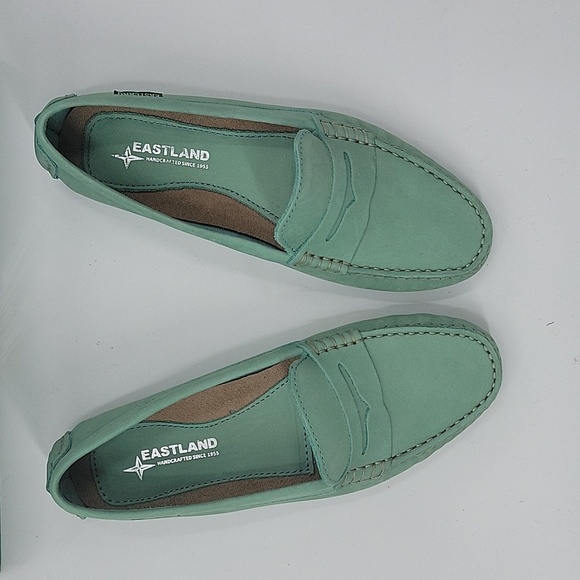 Eastland Cool Green Leather Penny Loafers NEW - Picture 13 of 16